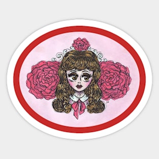 Girl & Roses Sticker